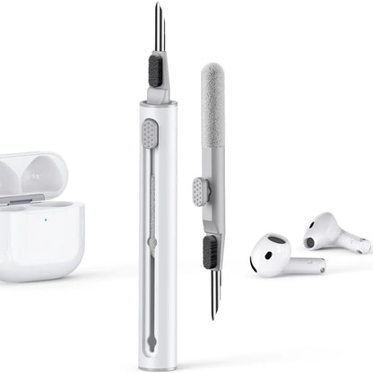 Inesore for Airpod Cleaner KitMulti-Function Cleaning Kit Pen for Airpods Cleaning Earbud Cleaning iPhone Cleaning for Bluetooth Earphones Case Cleaner 3-in-1 Cleaning Pen Tools (White)